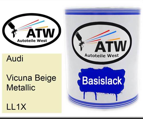 Audi, Vicuna Beige Metallic, LL1X: 1L Lackdose, von ATW Autoteile West.